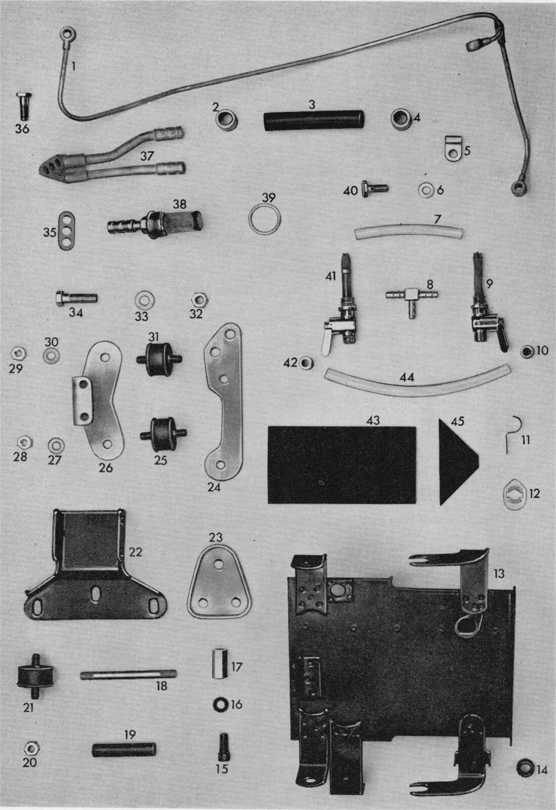 Wiring harness tidy clip 061378 & rocker feed oil pipe wire guide