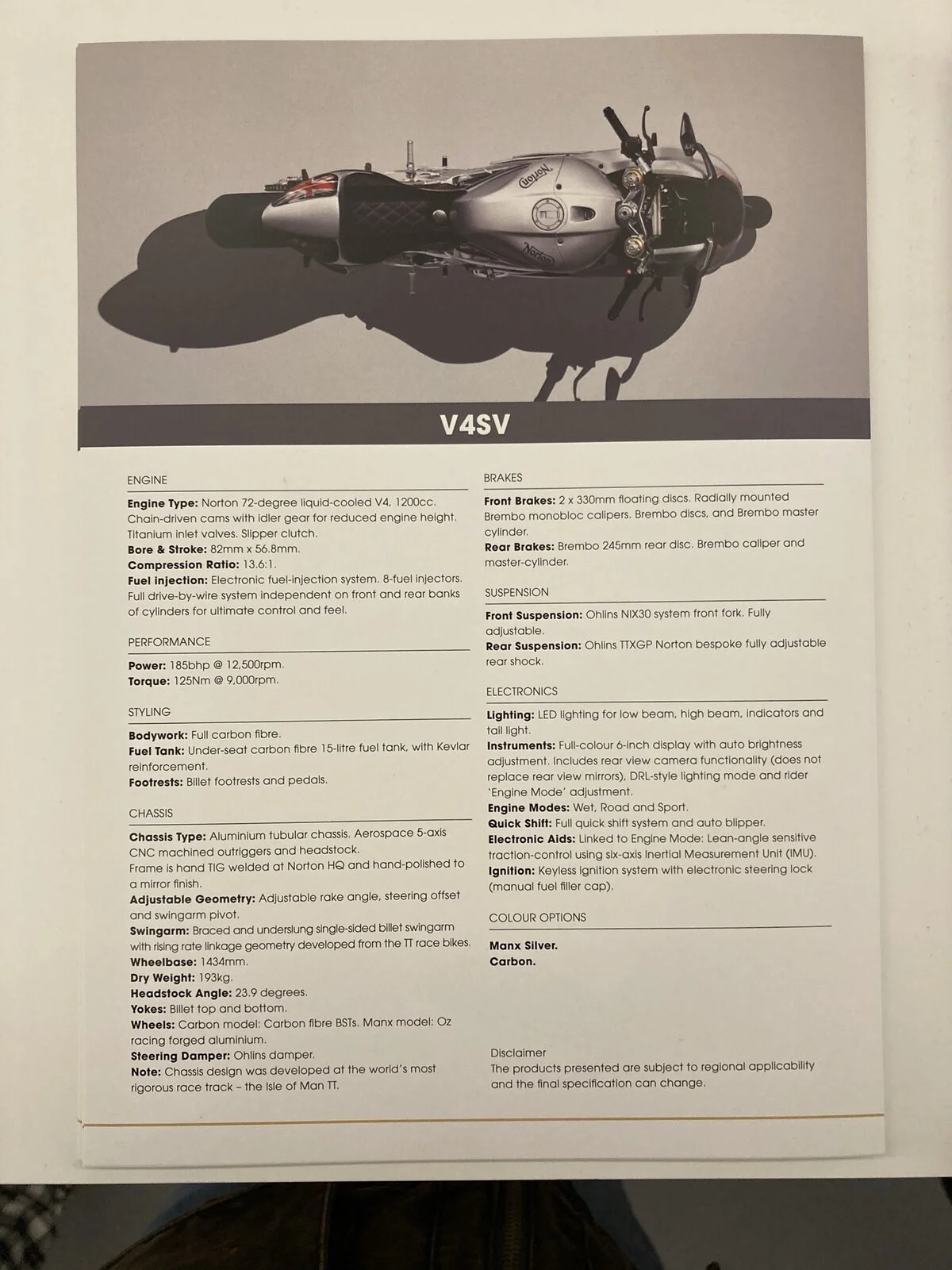 Norton V4SV: New Norton’s new superbike unveiled