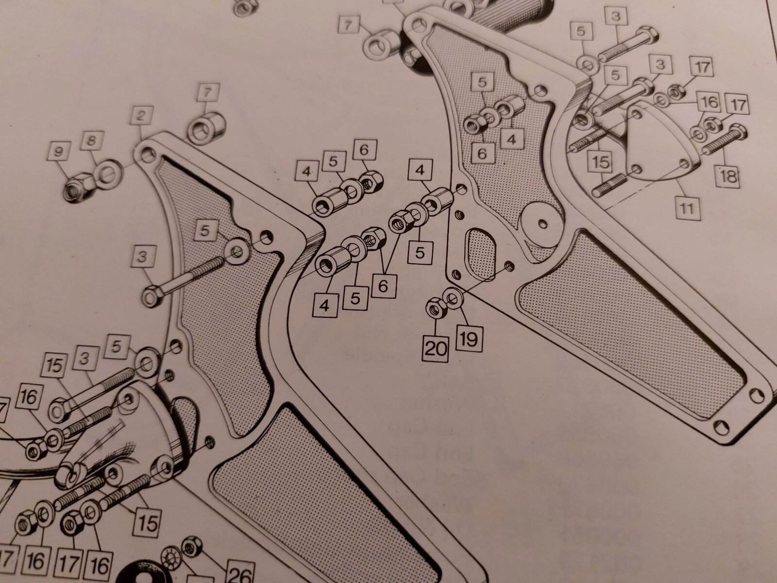 Why studs and not bolts for footrests?