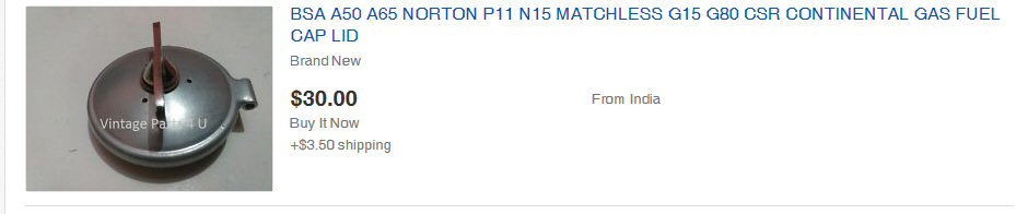 Norton P11 Tank Filler Cap 03-3001, 68-8083, 68-9237, or?