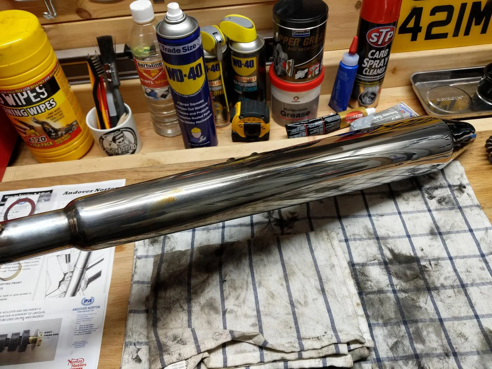 Polishing up exhaust pipes/silencers