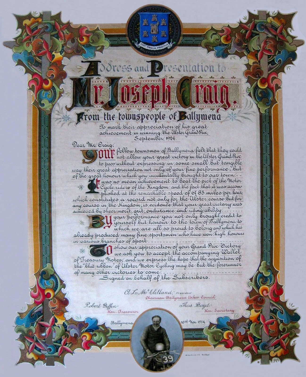 Something hanging on the wall