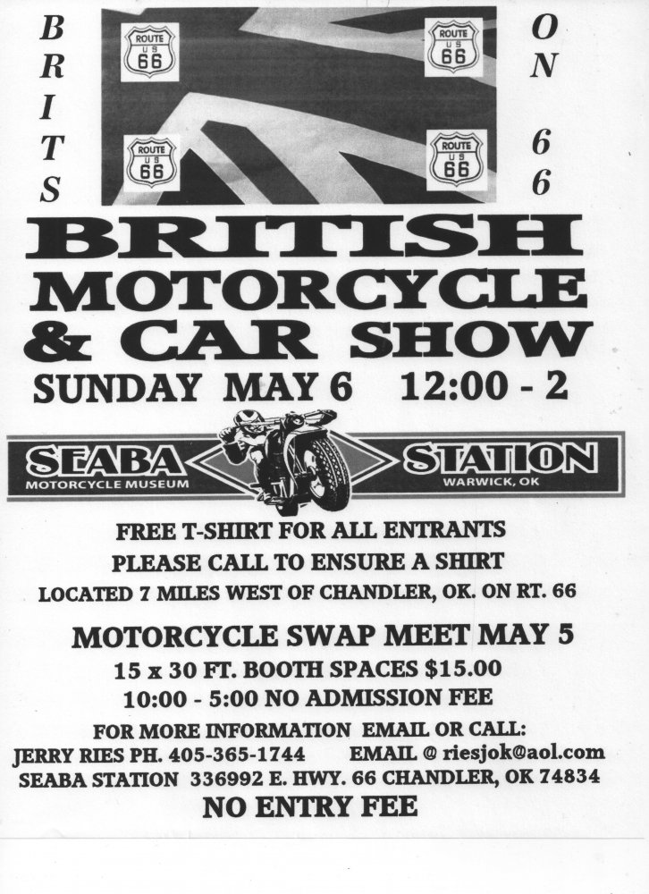 Brits on 66 motorcycle show and swap meet
