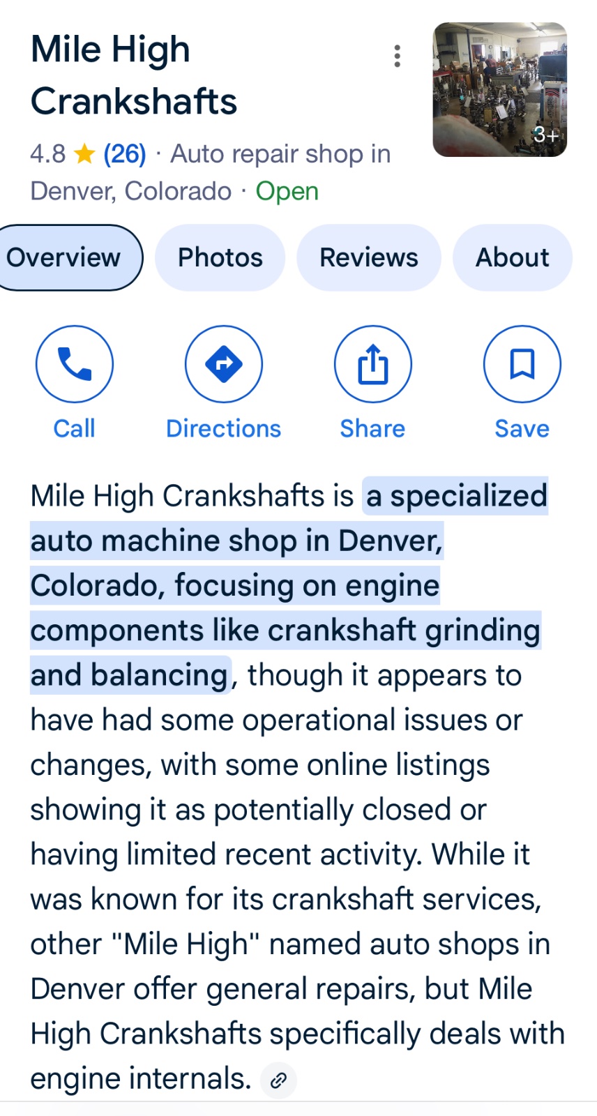 Can anyone tell me why the crank big end regrind specifies a 0.090 radius and is labelled "Important."  I have always wondered