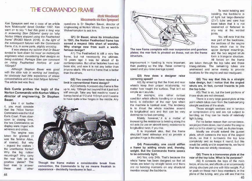 The Commando Frame - NOC Roadholder May 2018