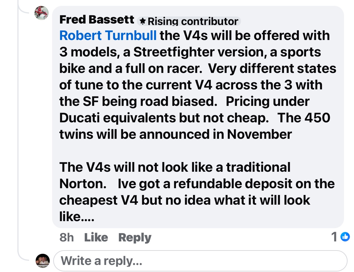 What's happening at Norton? Sale to TVS, massive investment, new bikes...