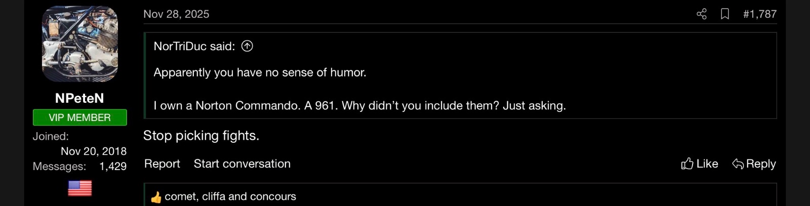 Norton actually has new motorcycles in the USA