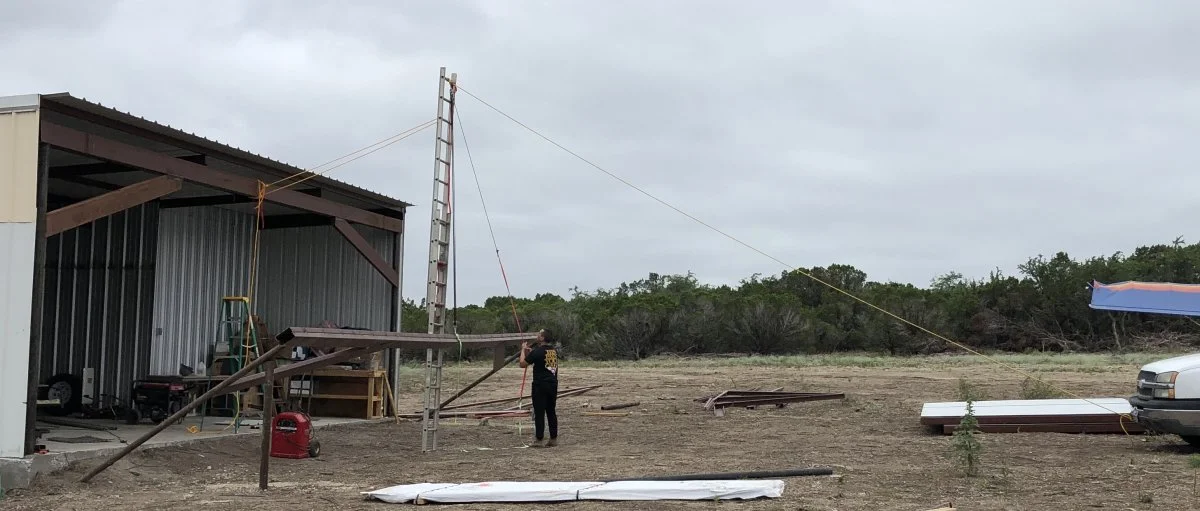 The new shop/hangar is taking shape...