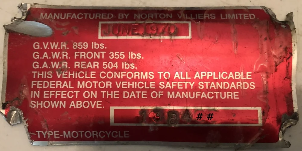 About those data plates & stampings...