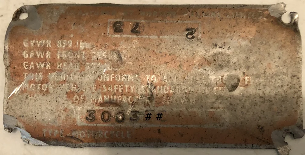 About those data plates & stampings...