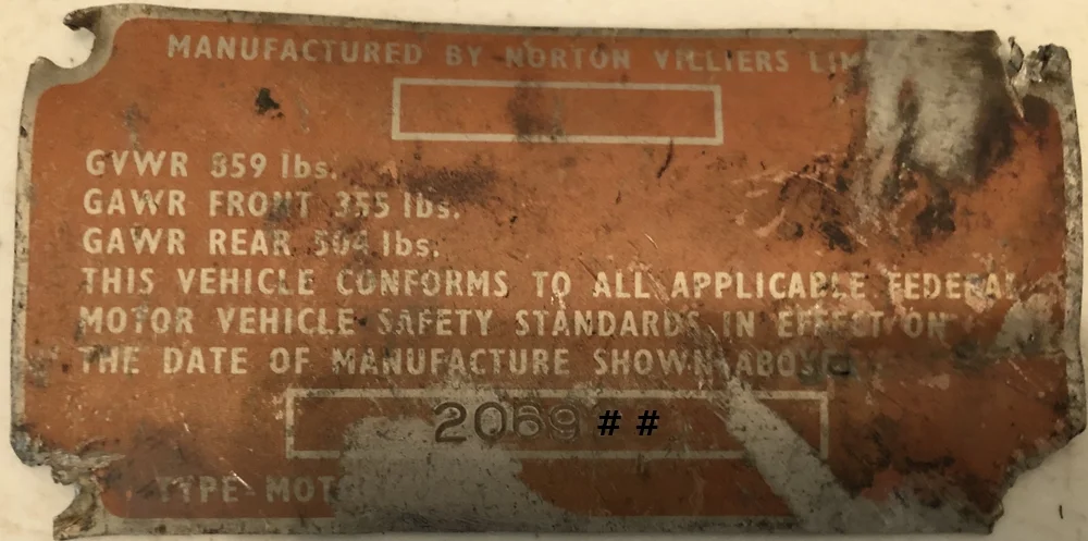 About those data plates & stampings...