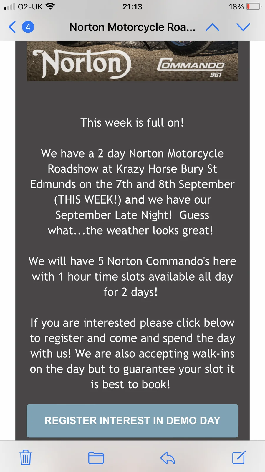 KH Norton roadshow….