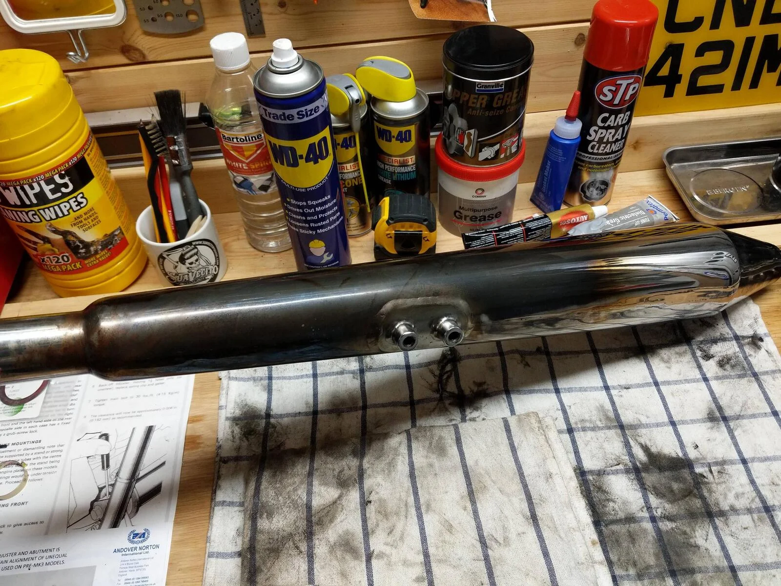 Polishing up exhaust pipes/silencers