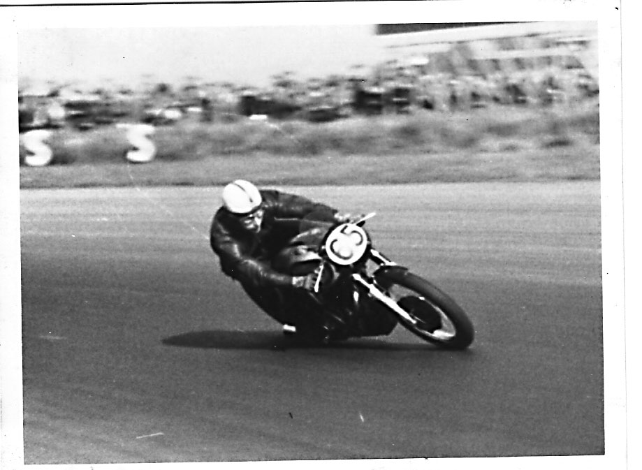 Legend John Surtees riding his Norton