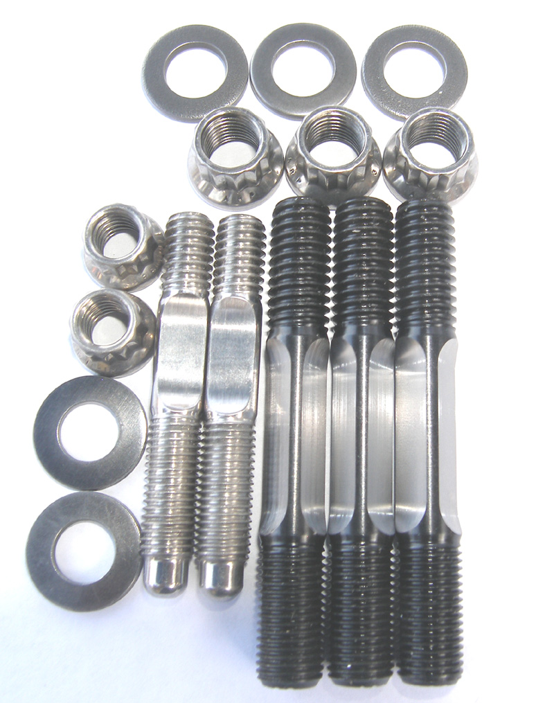 Waisted triangular bolts/studs for Maney cylinders/cases