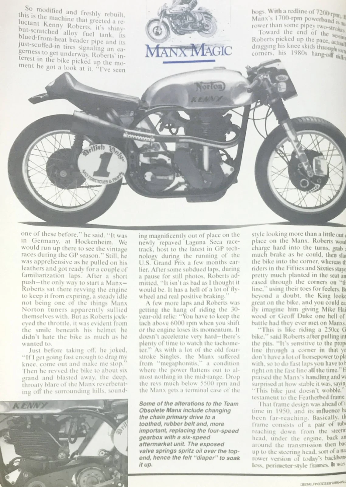 Kenny Roberts on a Manx