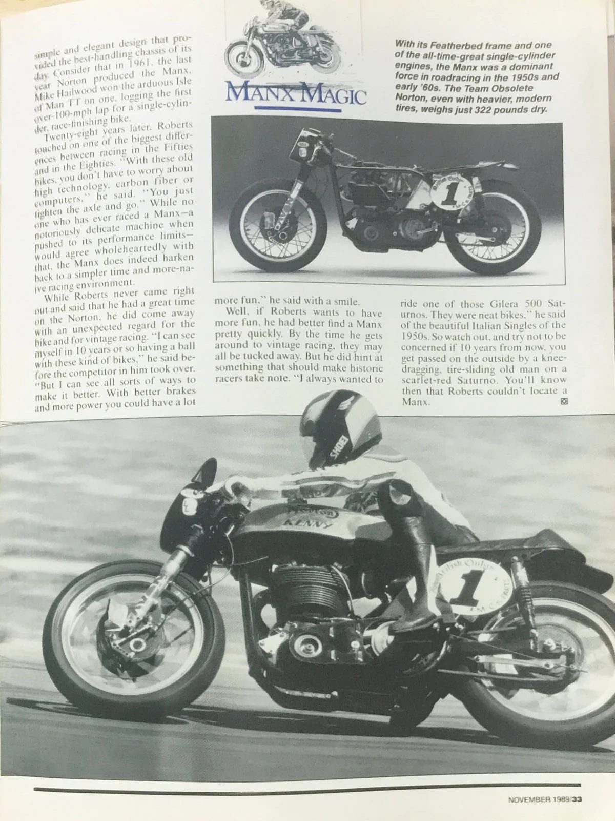 Kenny Roberts on a Manx