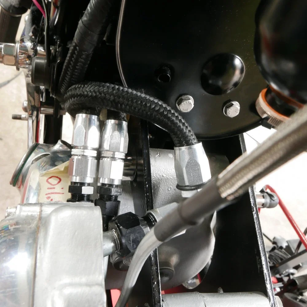 Braided Stainless Oil Feed lines? Access Norton