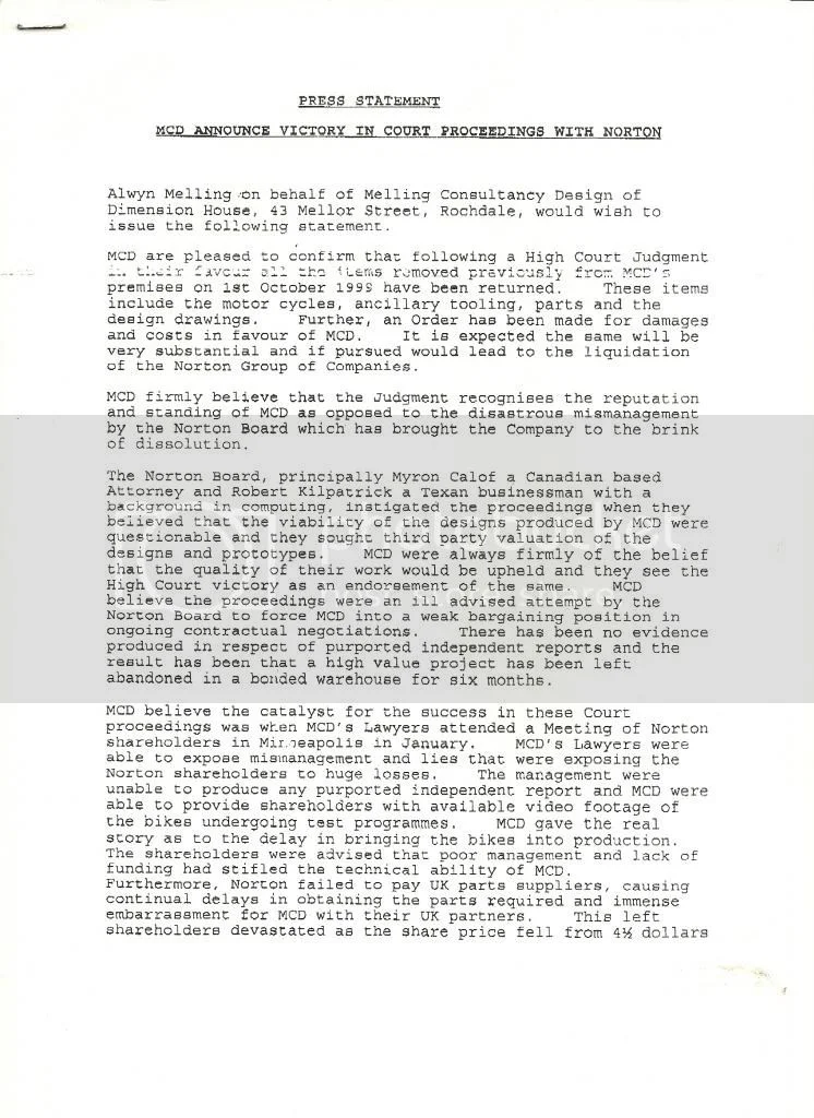 Nemesis, Al Melling and Norton