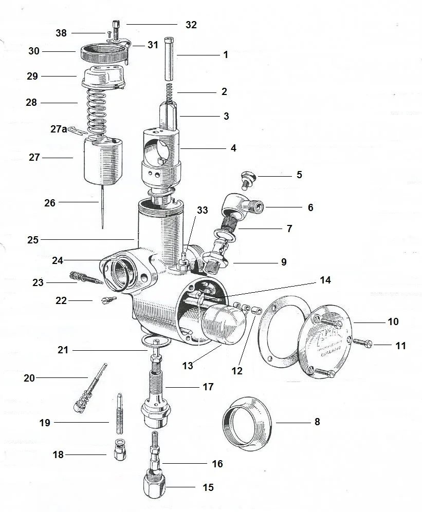 1964 G15 monoblock carbs