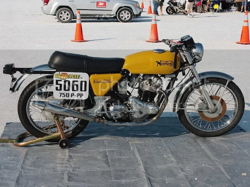 Norton's on the Bonneville salt flats