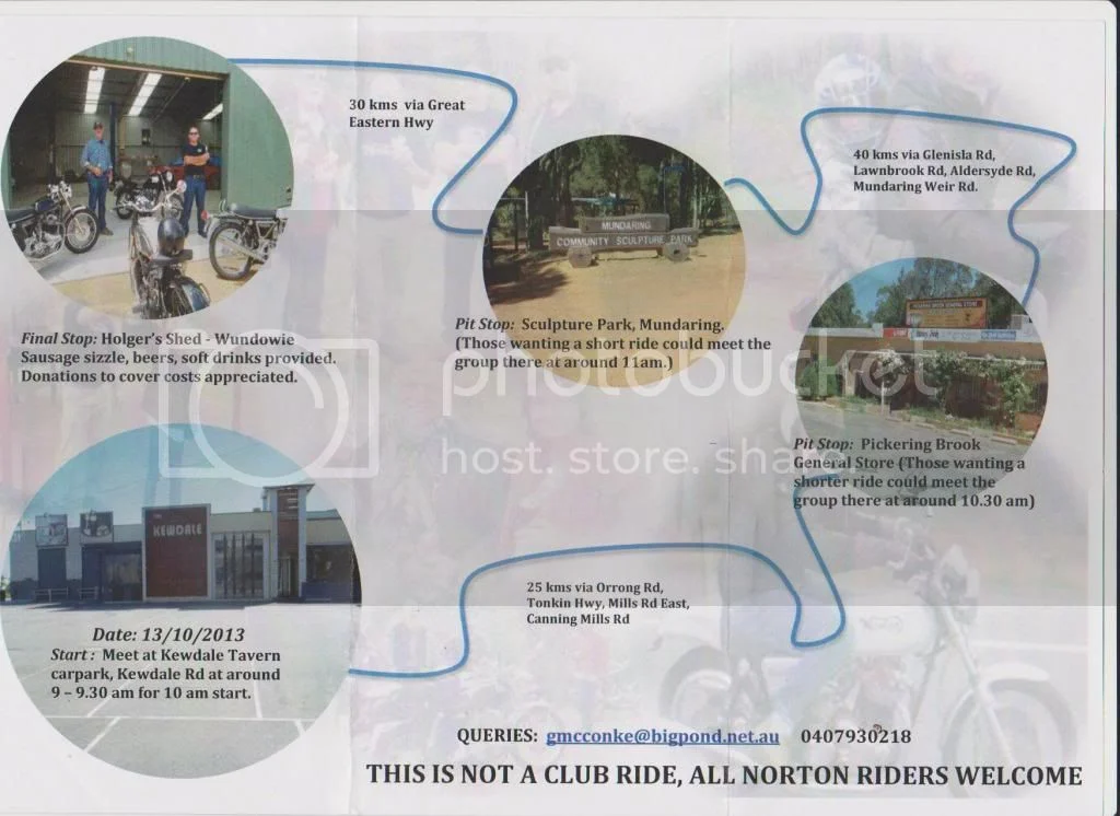 Norton Owners Ride. Perth. Western Australia 2013 Access Norton