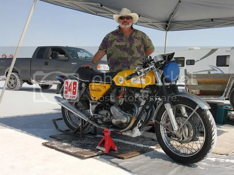 Norton's on the Bonneville salt flats