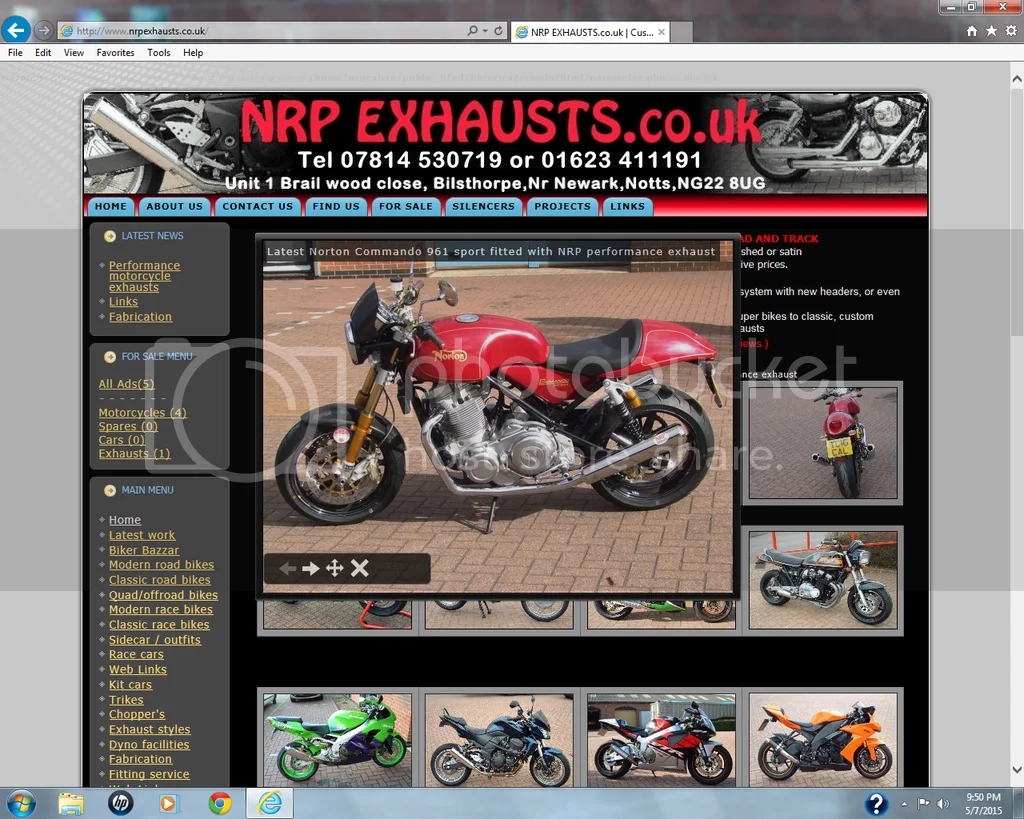 Bottom of chain, top of exhaust clearance