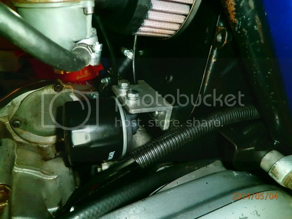 Added an Oil  Filter below the air filter