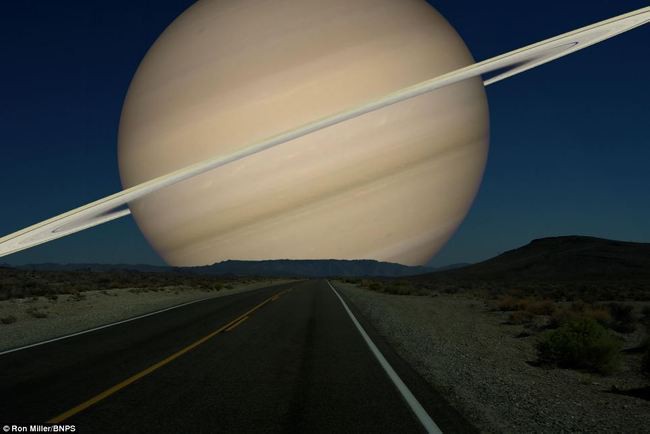 What the Night Sky Would Look Like If Saturn Were as Close as the Moon