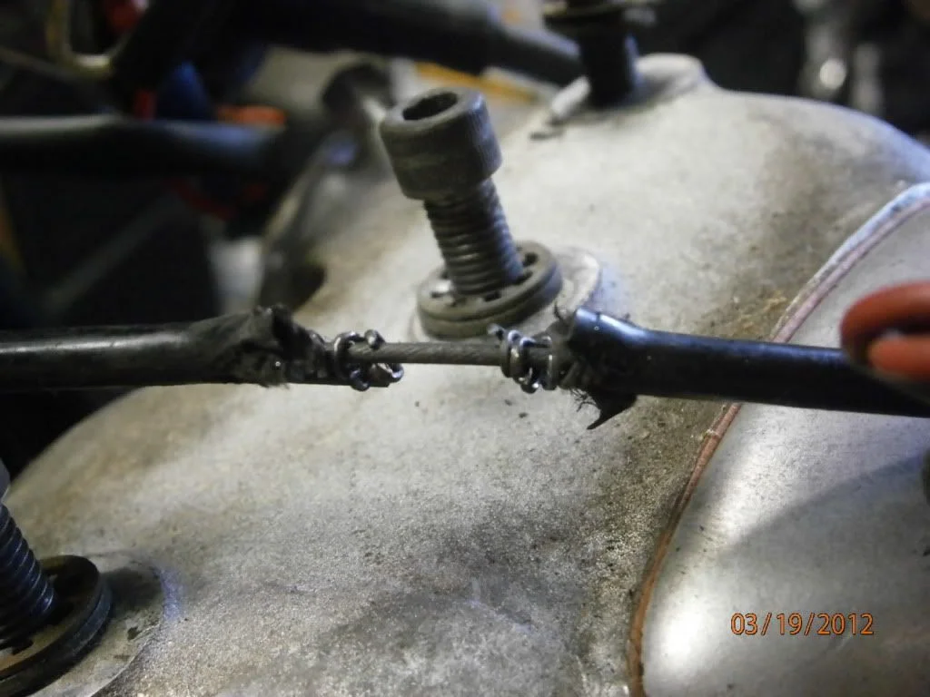 Throttle and Choke Cable Routing Access Norton