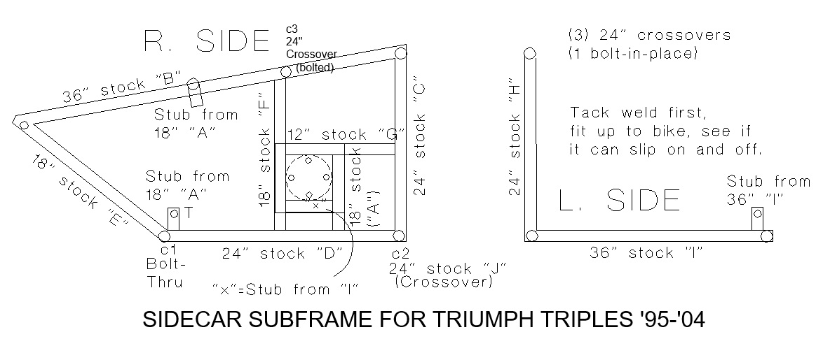 Cozy sidecar on a Triumph T-Bird triple
