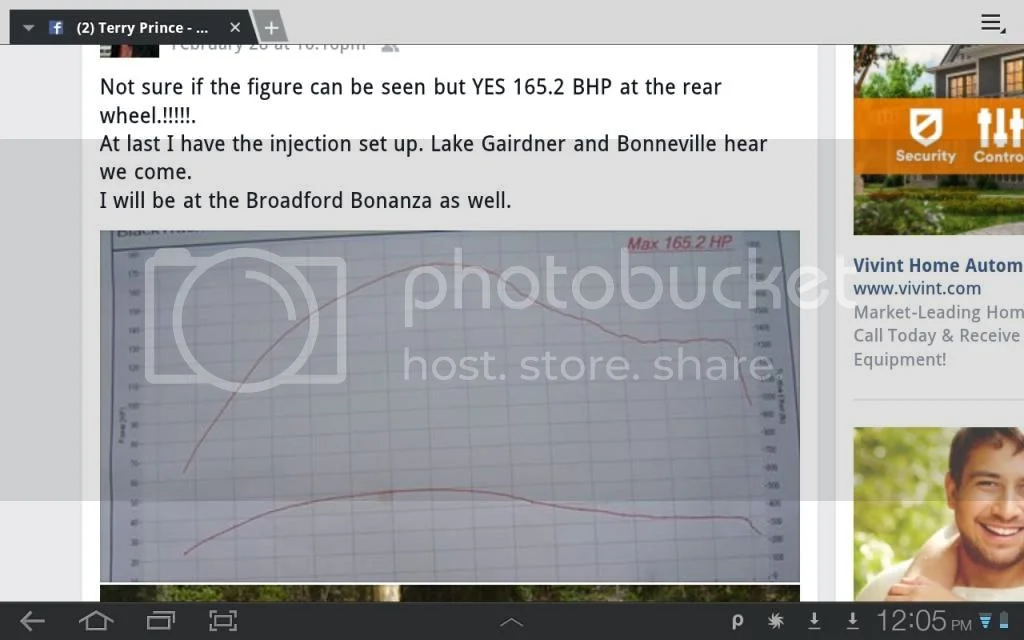Terry Prince 1350/1360 on the dyno