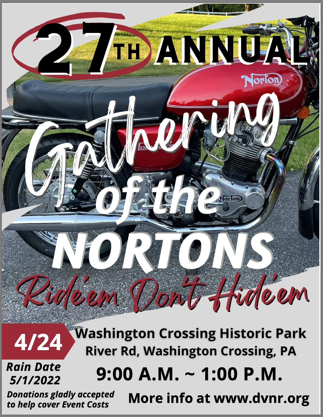 Gathering of the Nortons Washington Crossing PA 4/24 Sunday
