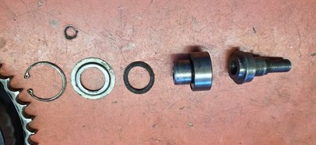 1973 Commando rear drum brake assembly