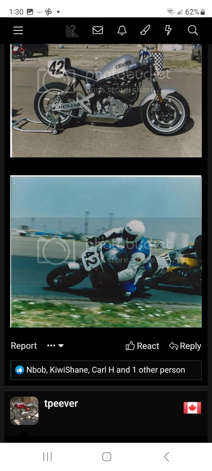 Jim Comstock's race bike, pictures!