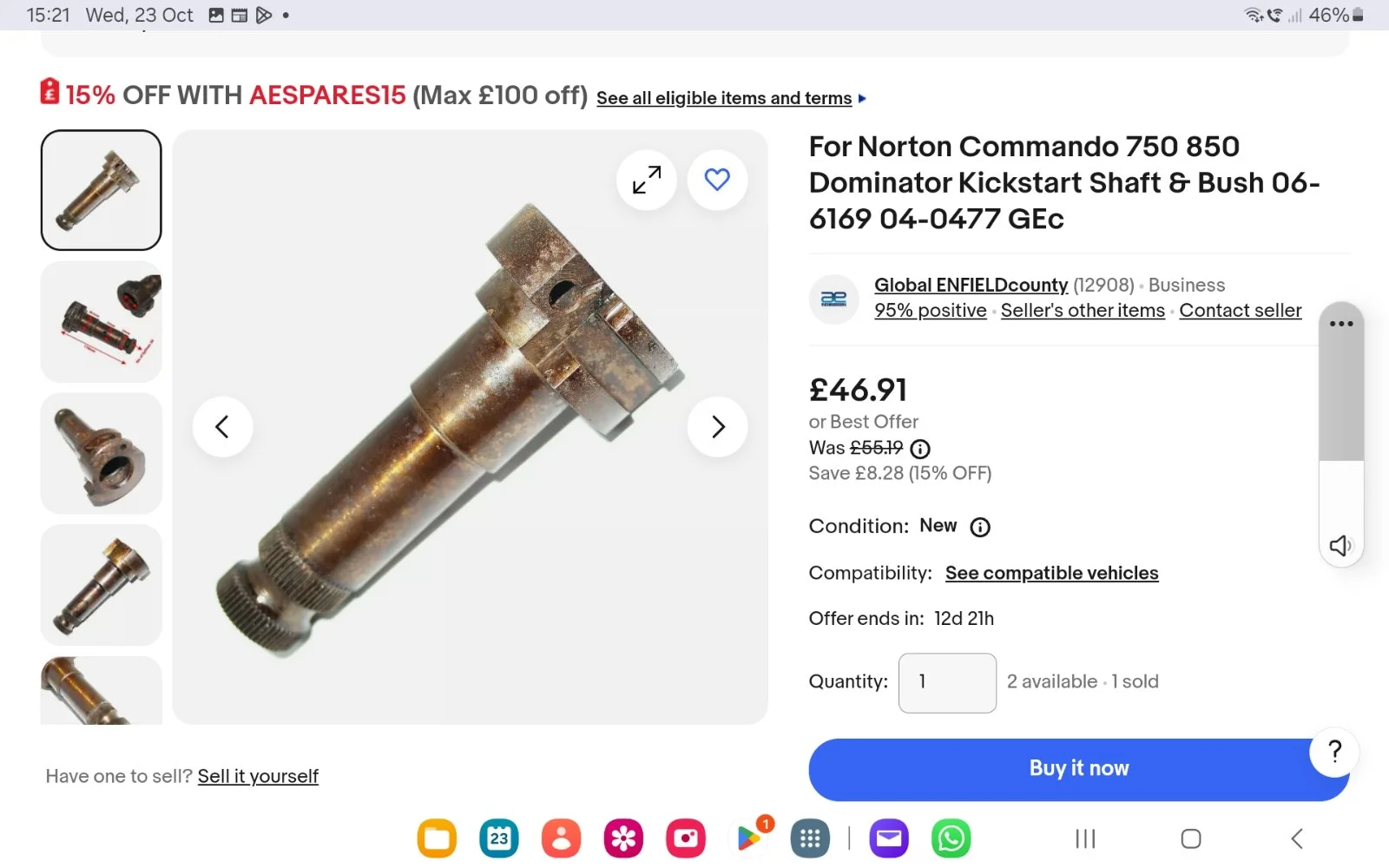 Kick-start,  first gear ratchet profile ?