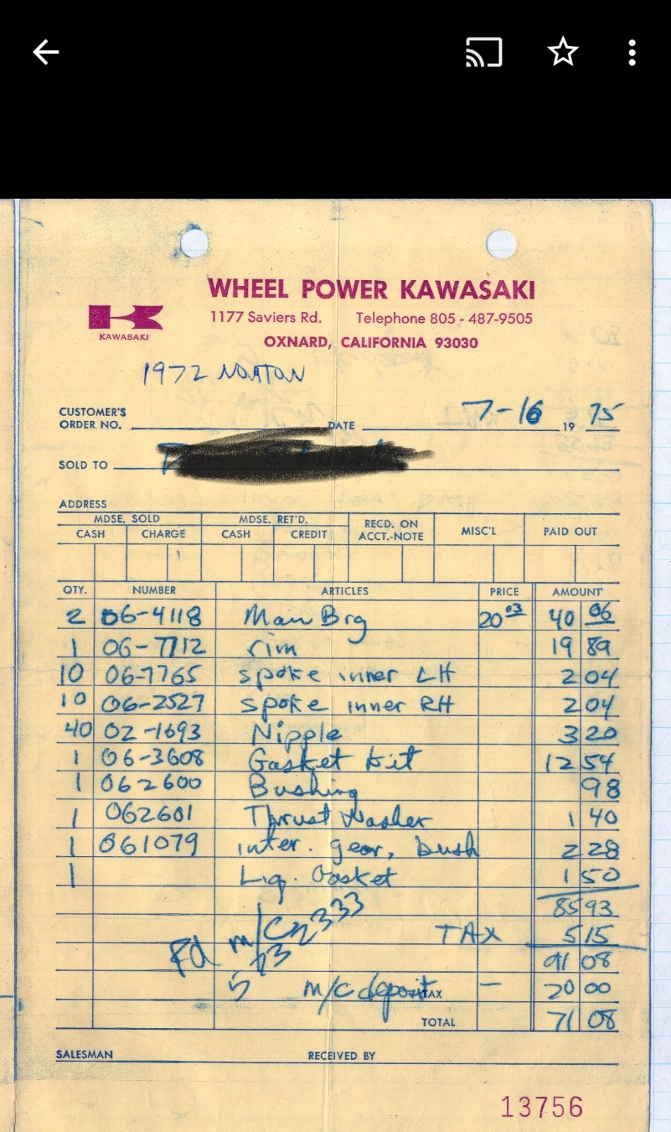 1972 750 Interstate Resurrection