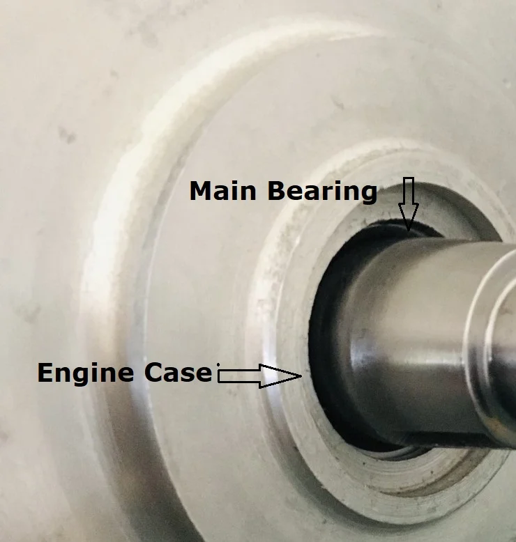 What does crank oil seal butt up against?