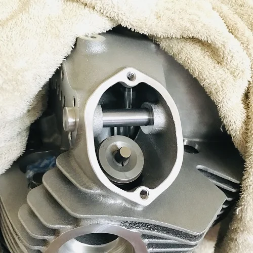 Drilling rocker spindles.