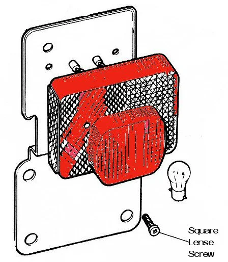 MkIII Square Tail light lense screws