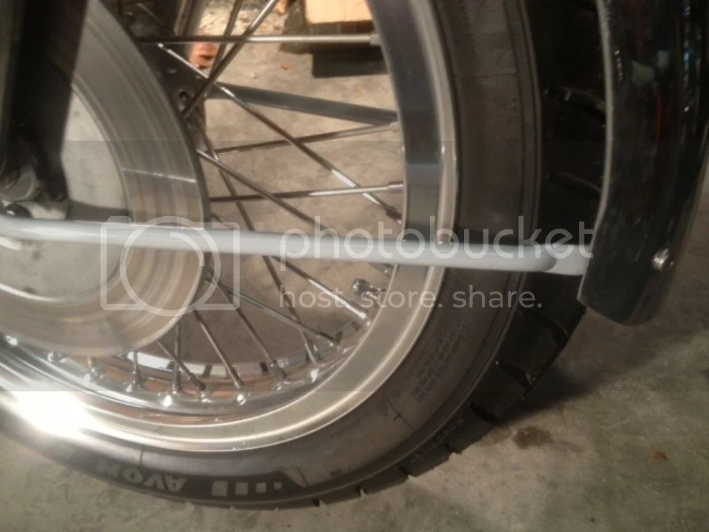 Front fender stays on a 74 850 roadster,  painted ?