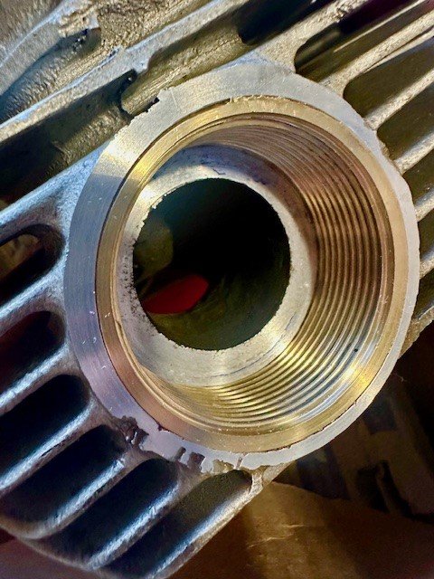 Norton exhaust port repairs