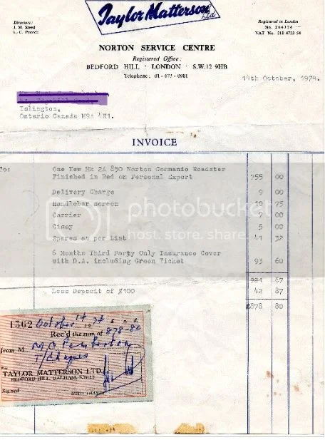 Cost of a new 1974 850 Roadster