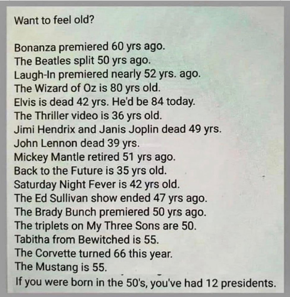 Want to feel old?