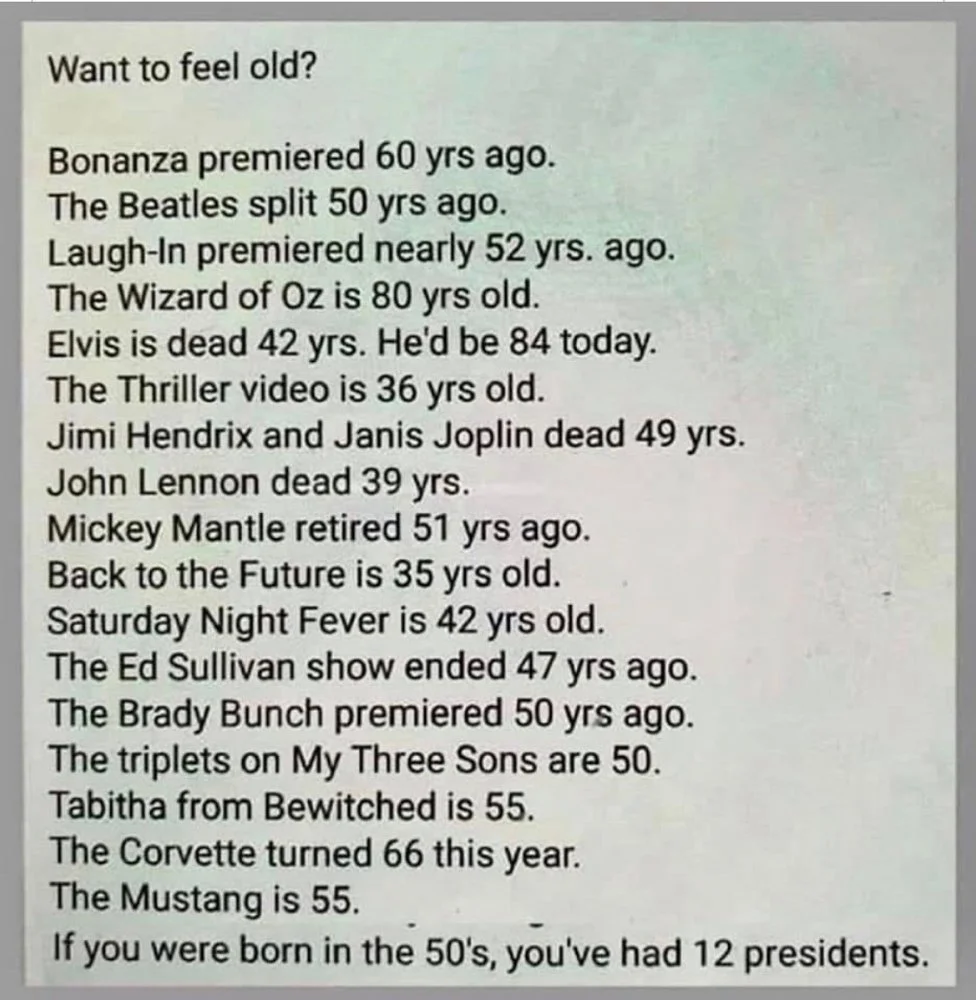 Want to feel old?