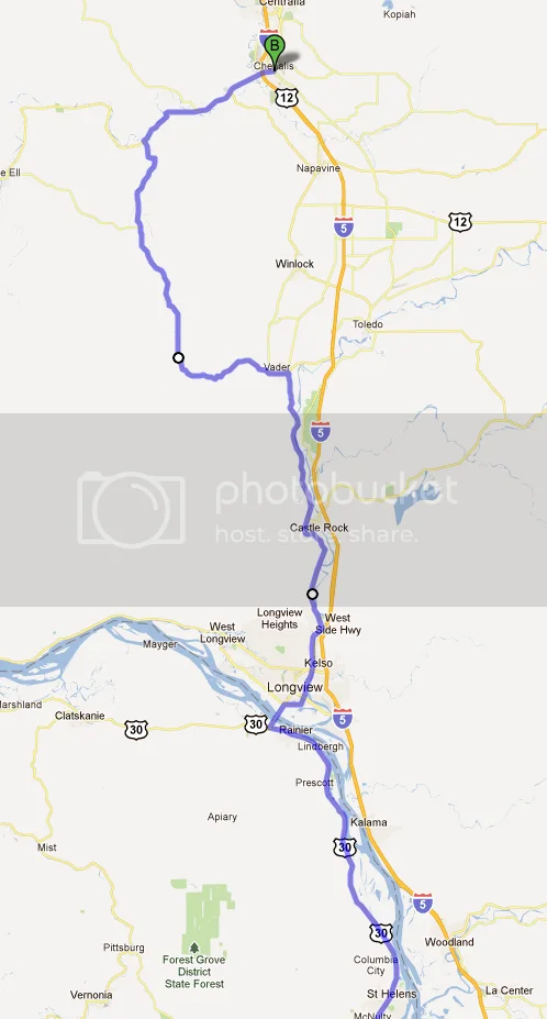 Portland to Chehalis Ride Report