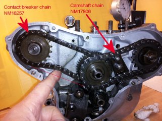 Contact-breaker chain 067705 & Cam chain