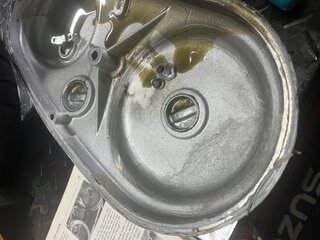 oil dripping out of top of primary