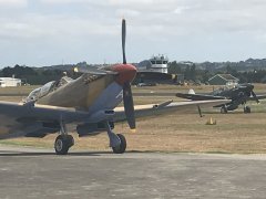just watched silver spitfire return to England after prolonged trip around the world on bbc. the mos